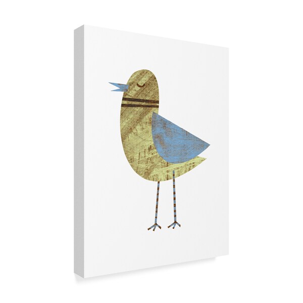 John W. Golden 'Ring Necked Blue Winged Celery Bird' Canvas Art,18x24